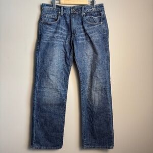 Buffalo David Bitton Men's JETT Blue Jeans‎ Green Buffalo Logo 33x34 Festival
